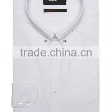 Pin collar shirt men dress shirts