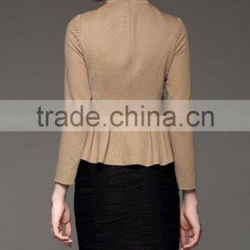 Autumn Season Ladies Fashion Long Sleeve Ruffled Stand Collar Blouse photo-3