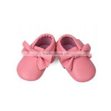 Wholesale Baby Shoes 100% Genuine Leather Baby Moccasins With Knot Bow photo-6