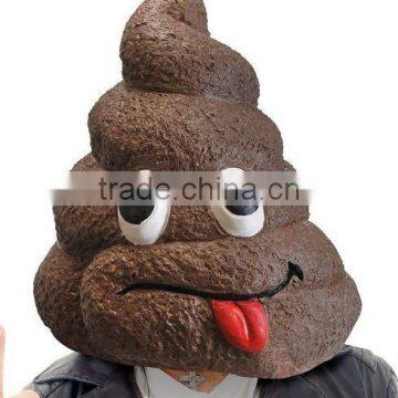 DOO DOO HEAD MASK, Funny Fake Poop With Face Halloween mask