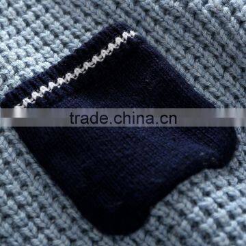 S33470W New Boy Sweaters Cotton Top Warm Knitted V-neck Sweater photo-6