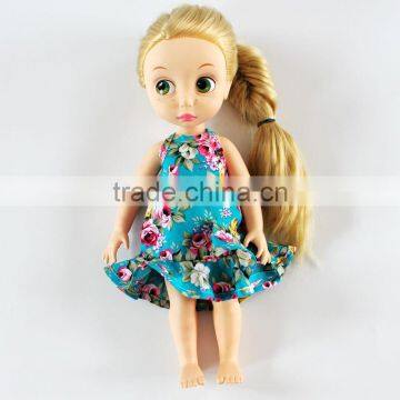 SHIJ 2017 Summer Floral Ruffles Girl's Dress Cotton Kids Clothes photo-5