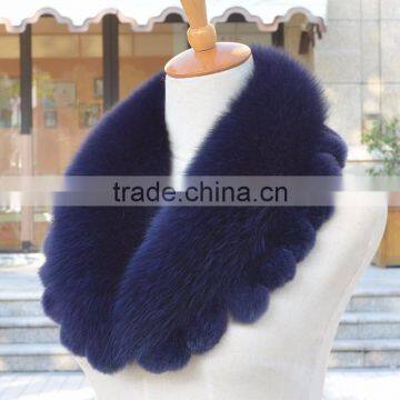 Myfur Navy Blue Genuine Fox Body Fur Detachable For Women Winter Parka Coat