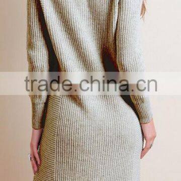 Runwaylover EY2199D New Fashion 2017 Women Elegant Knitted Casual Dress photo-2