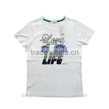 Boy's 100% Cotton Basic T-shirt Simple Style With Digital Printing for Summer