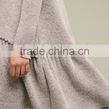 Winter Handmade Knit Wool Ladies Long Sweater Dress photo-4