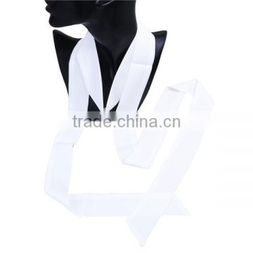 Polyester Multifunction Skinny Scarf White Rectangle