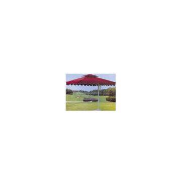 Beach Umbrella, marble bottom /fabric top / Iron frame