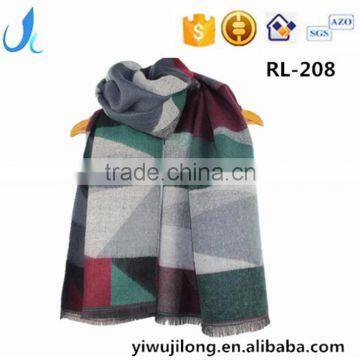 Colorful 100% Acrylic Pashmina shawl Winter Geometric Women Scarf Shawl RL-208