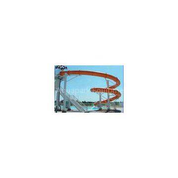 Custom Vivid Fiberglass Water Slides , Amusement Park Boomerang Aqua Slide