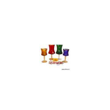 Sell Colored Glass Hurricane Lamps and Candle Holders