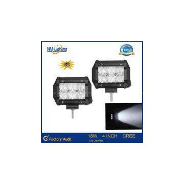 5D Led Light Bar 4 Inch 18W Cree with Flood Spot Beam