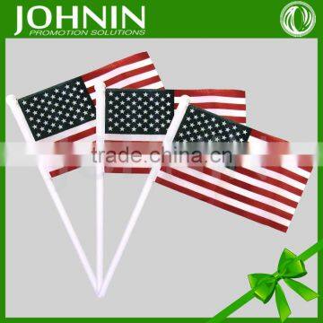 Cheap Handheld Waving Black Stick American Plastic Flag Poles