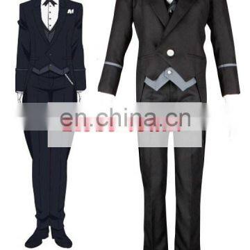 Fantasia Anime Lolita-Best Sale Black Butler Kuroshitsuji Claude Faustus Butler Uniform Suit Anime Cosplay Costume C0057