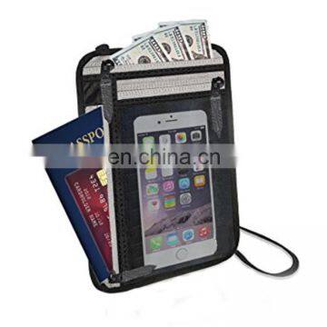 RFID Neck Wallet Passport Holder for Traver Document Case Bag