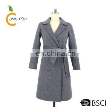 Handmade perfect in workmanship double ladies office wool coat