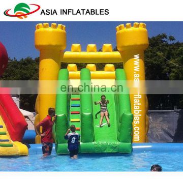 Inflatable Castle Slide Water Park , Water Park Games Inflatable , Amusement Park