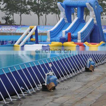 Water Park Metal Frame Blue Ocean Bracket Swimming Water Pool For Kids And Adult