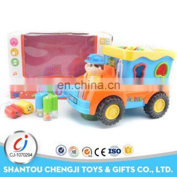 High quality cartoon vehicle plastic battery operated toy race