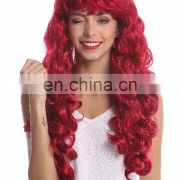 Carnival Red Curl Long Party Wigs P-W203 photo-5