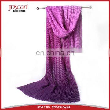 Supply New Colourful Wrinkled Fabric China Scarf photo-4