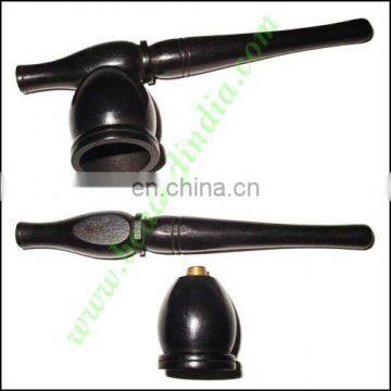 Handmade real ebony wood smoking pipe, size : 5 inch pipe