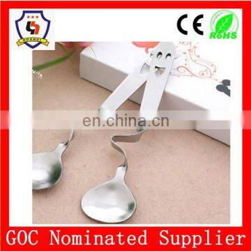top design stainless steel bent spoon for coffee tea (HH-spoon-104-1)