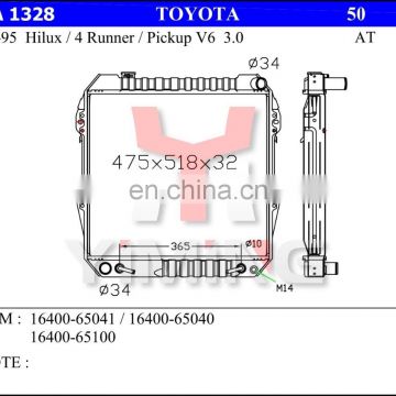 16400-65041/16400-65040/16400-65100 Radiator for Hilux 4Runner