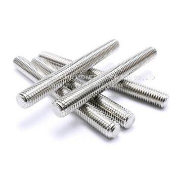 Standard Size A2-70 Stainless Stee/Galvanized Full Thread M5/10/18/22/24/27/30/36/42 Grade 8.8/12.9 Stud Bolt