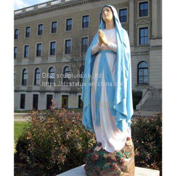 Garden Decoration Religious Craft Fiberglass Virgin Mary Statue photo-4