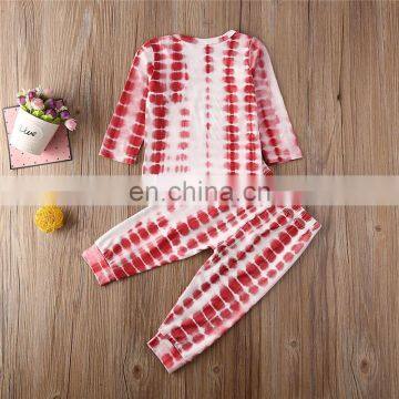 Infant Kids Baby Girls Boys Clothes Sets Print Pullover Long Sleeve Top T-shirt Pants 2Pcs Tie-dye Printed Outfits 1-5Y photo-5