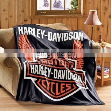 Super Soft Plush Fleece Classic Harley Davidson Blanket