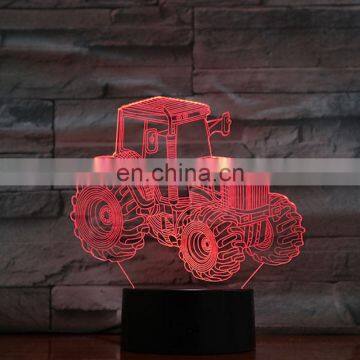 3d Night Lamp Car Led Touch Sensor Colorful Nightlight for Room Decor Vehicle