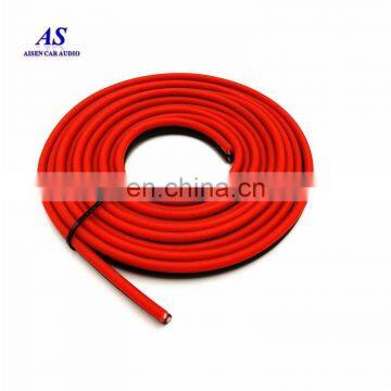 2 core transparent or red black parallel flat ribbon  audio ofc speaker cable wire