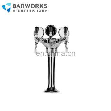 Top Quality Chrome Plated Brass Double Faucet Snake Font, Beer Tower with Cobra Double Tap Flow Control Beer Tap