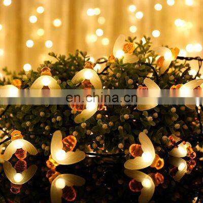 Solar string lights series 1.5m 10 leds outdoor christmas Bee string light for holiday/home/garden/party decorations