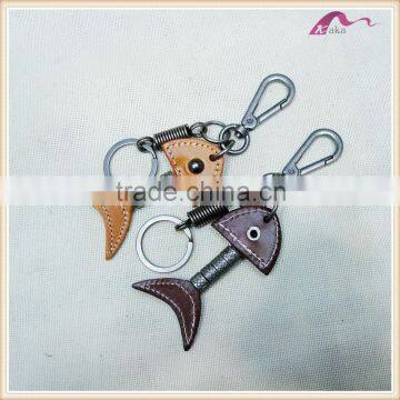 Fashion High Quality Leather Fish Keychain For Wedding Gifts