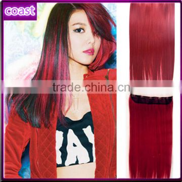 wholesale burgundy easy clips hair extensions