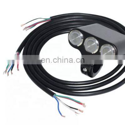 Waterproof Bike ATV 12V Handle Bar Switch on off Kill Stop Dual Momentary Button Motorcycle Aluminum Switch photo-3