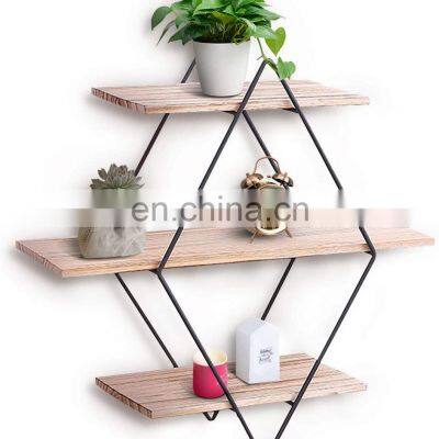 Wall Shelf Rustic Wood Floating Shelves Decorative wooden Wall Shelf for Bedroom