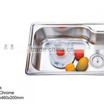 Top Kitchen Accessory Kitchen Sink Single Drainer Single Bowl High Quality Stainless Steel Low Price Chrome Kitchen Sink