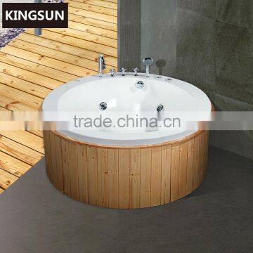 Acrylic Indoor Whirlpool Massage Round Outdoor Hot Tub