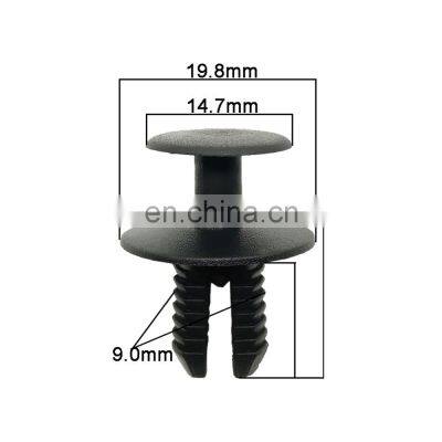 Supply Professional clips auto plastic auto fasteners and clips Fit Hole Diameter 9mm