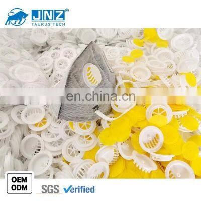 JNZ breathing valve anti dust one way silicone rubber white plastic exhalation valve