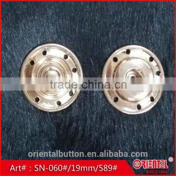 shiny gold metal European 2 parts snap button