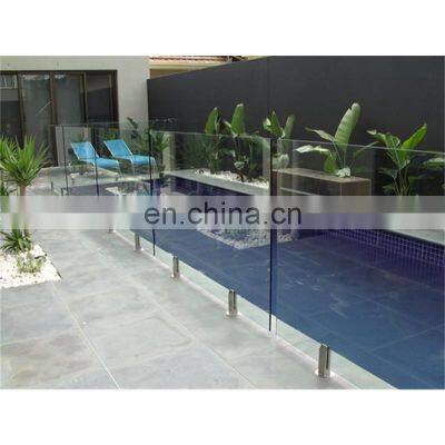 Balcony garden stairs railing system of spigot glass railing