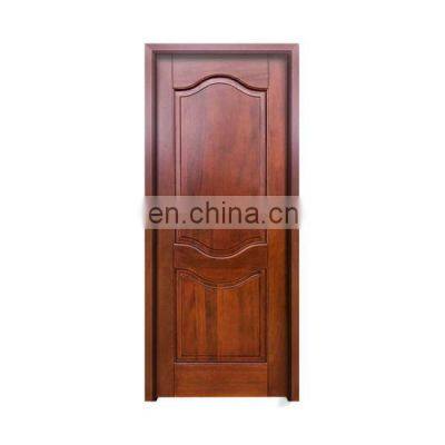 Simple design wood door 2 wood panel mahogany solid wood door