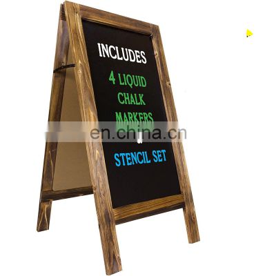 Wholesale Handcrafted Useful Rustic Wooden Frame Portable Blackboard With stand