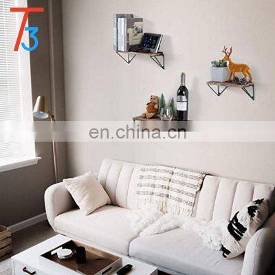 Floating Shelf Wall Mount 3-piece, Antique Wood Ledge for Living Room Bedroom Bathroom photo-5