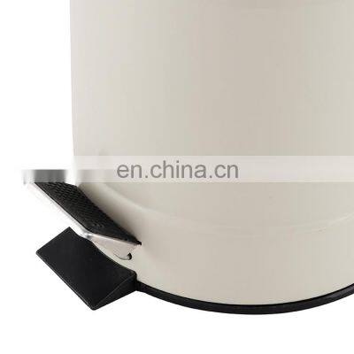 High Quality Powder Coating Light Grey Trash Can With Toilet Brush Set Household Bathroom Accessories for Home